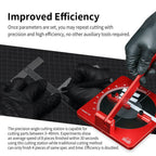 DSPIAE Improved Efficiency panel: gloved hands cutting plastic strips on the AT-AC, parts of 3-49 mm