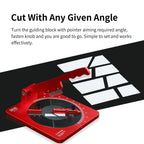 DSPIAE Cut With Any Given Angle panel: the AT-AC beside white plastic pieces cut at angles