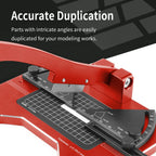 DSPIAE Accurate Duplication panel: a plastic strip on the grid under the blade, against the length stop