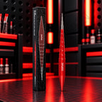 DSPIAE AT-CR red stepped coil roller standing beside its black box on a red-lit desk