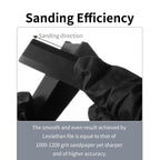 DSPIAE Sanding Efficiency panel: a finish DSPIAE compares to 1000-1200 grit sandpaper