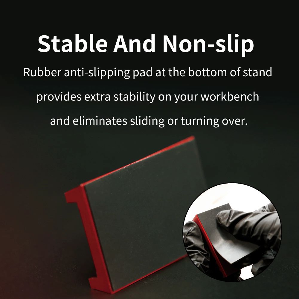 DSPIAE Stable And Non-slip panel: the rubber pad on the underside of the stand