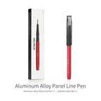 DSPIAE AT-PL PRO box beside the red pen: aluminium alloy panel line pen and one stainless steel nib