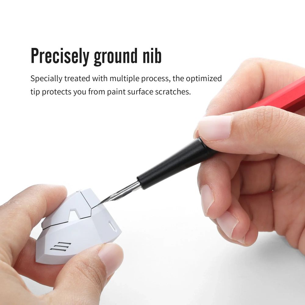 DSPIAE Precisely Ground Nib panel: the stainless steel nib running wash into a panel line