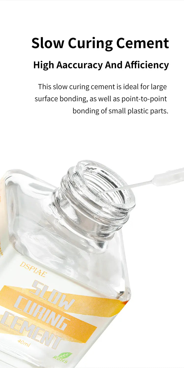 DSPIAE panel: Slow Curing Cement for large surfaces and point-to-point bonding of small plastic parts