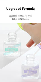 DSPIAE panel: upgraded formula, softener brushed from the bottle onto a decal