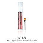 DSPIAE FBT-E01 tube of three flat broad tips: brush 9 mm long, 5.5 mm wide