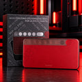 DSPIAE MP-01 PRO wet palette, red tray with a dark lid, in front of its grey box on a red-lit desk