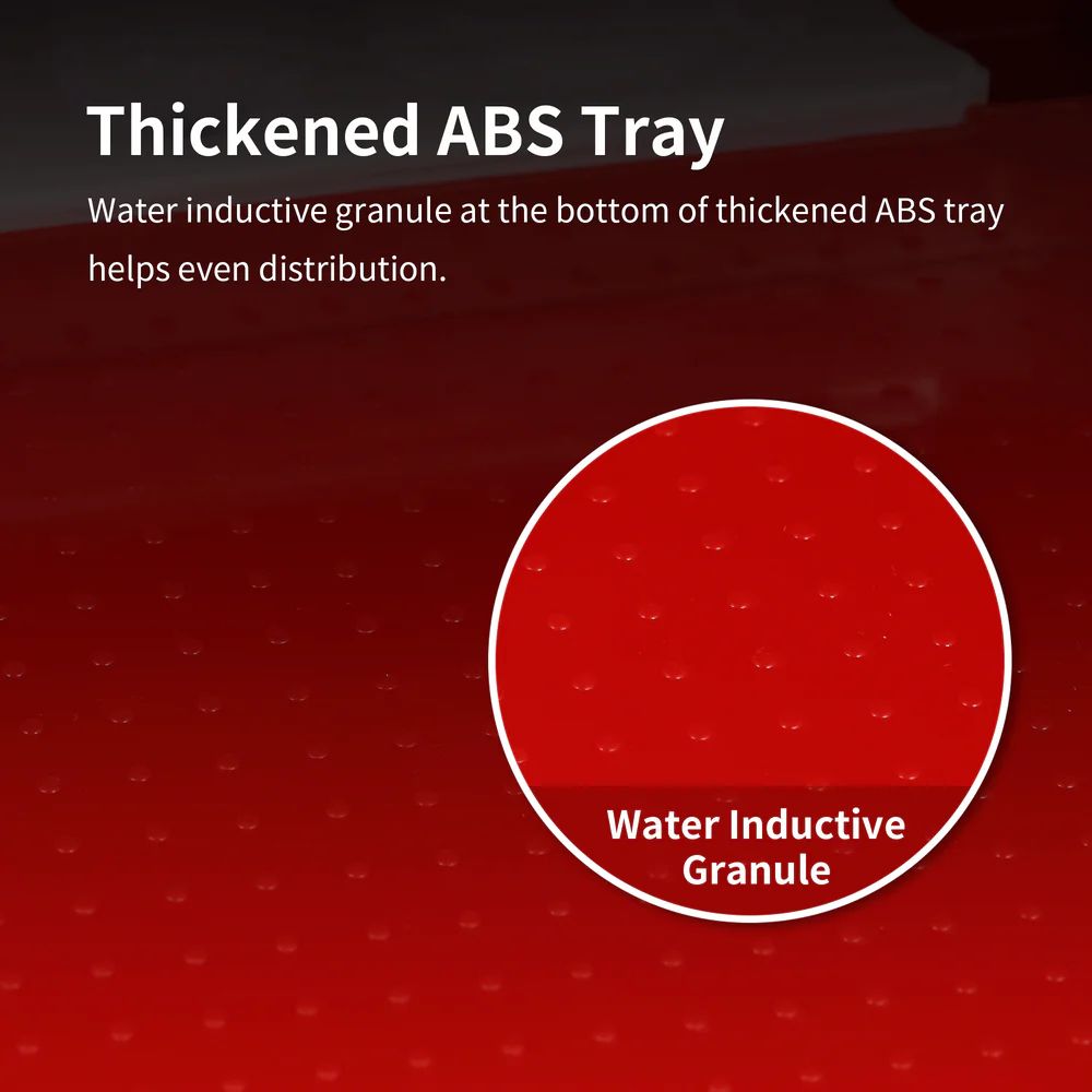 DSPIAE Thickened ABS Tray panel: raised granules on the tray floor spread the water evenly