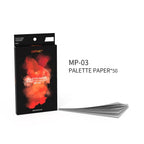 DSPIAE MP-03 Palette Paper box, 50 sheets, beside a fanned stack of palette paper