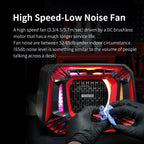 DSPIAE panel for the earlier T1 with three fan speeds (3.3, 4.5, 5.7 m/s); the T1 PRO adjusts steplessly
