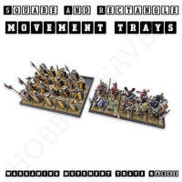 Square and Rectangle Movement Trays for Tabletop Games | Warhammer Compatible | Full Range
