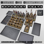 Rectangle Movement Trays | Cavalry & Monsters | 50×25-100×60mm | OBS System