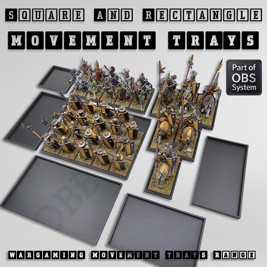 Square Movement Trays | OBS System | 20mm 25mm 30mm 40mm 50mm Bases