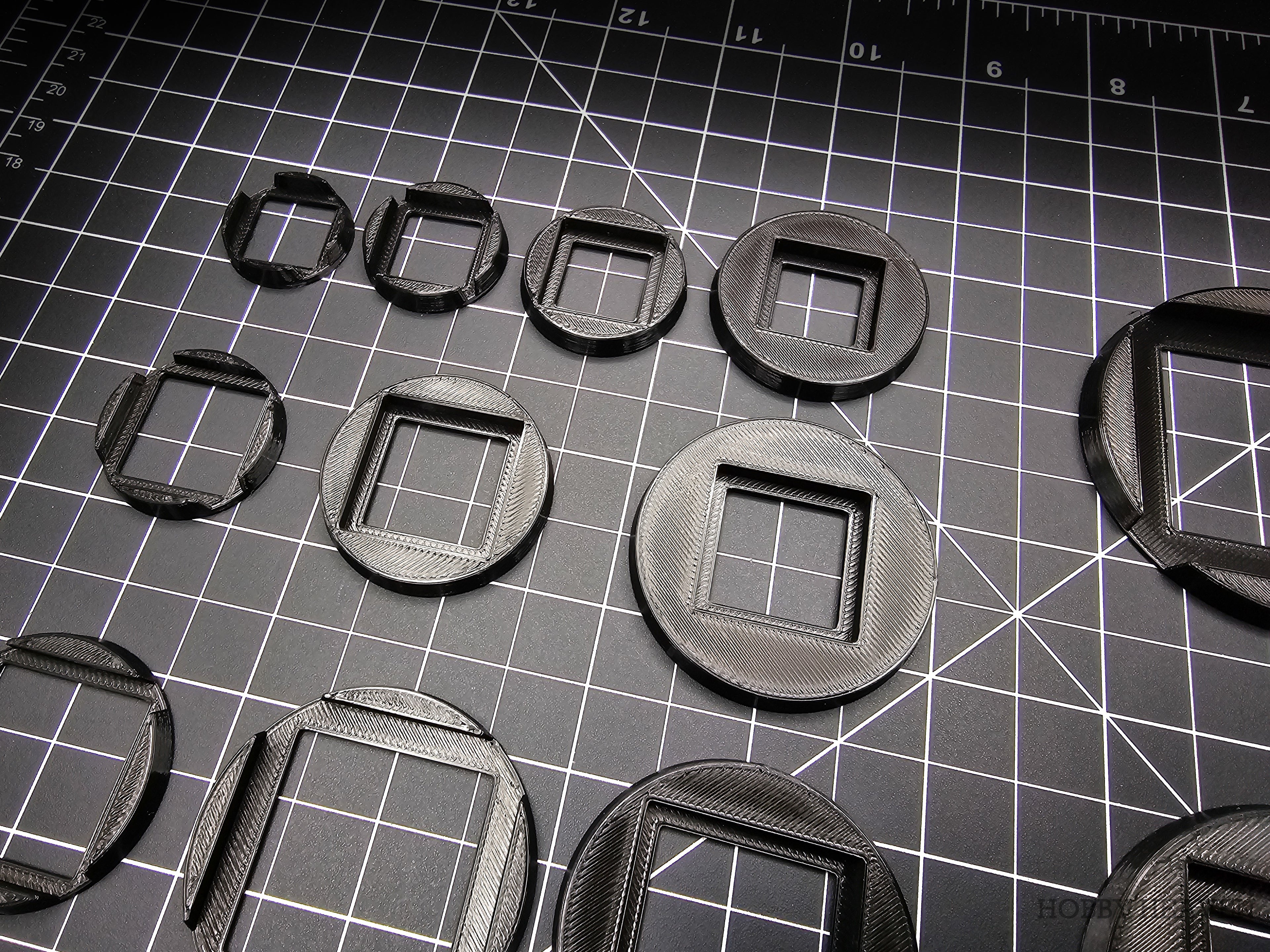 Square to Round Base Converters 3D Print Full Range