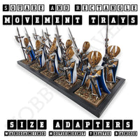 Square and Rectangle Movement Trays Adapters for Tabletop Games