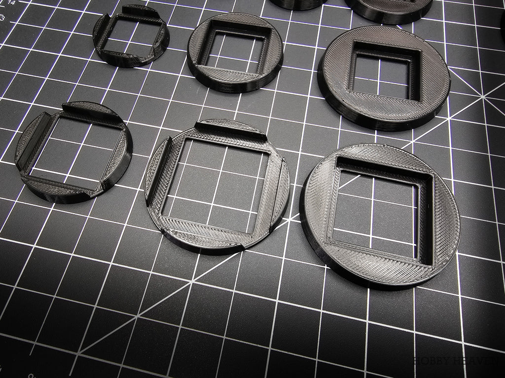 Square to Round Base Converters 3D Print Full Range