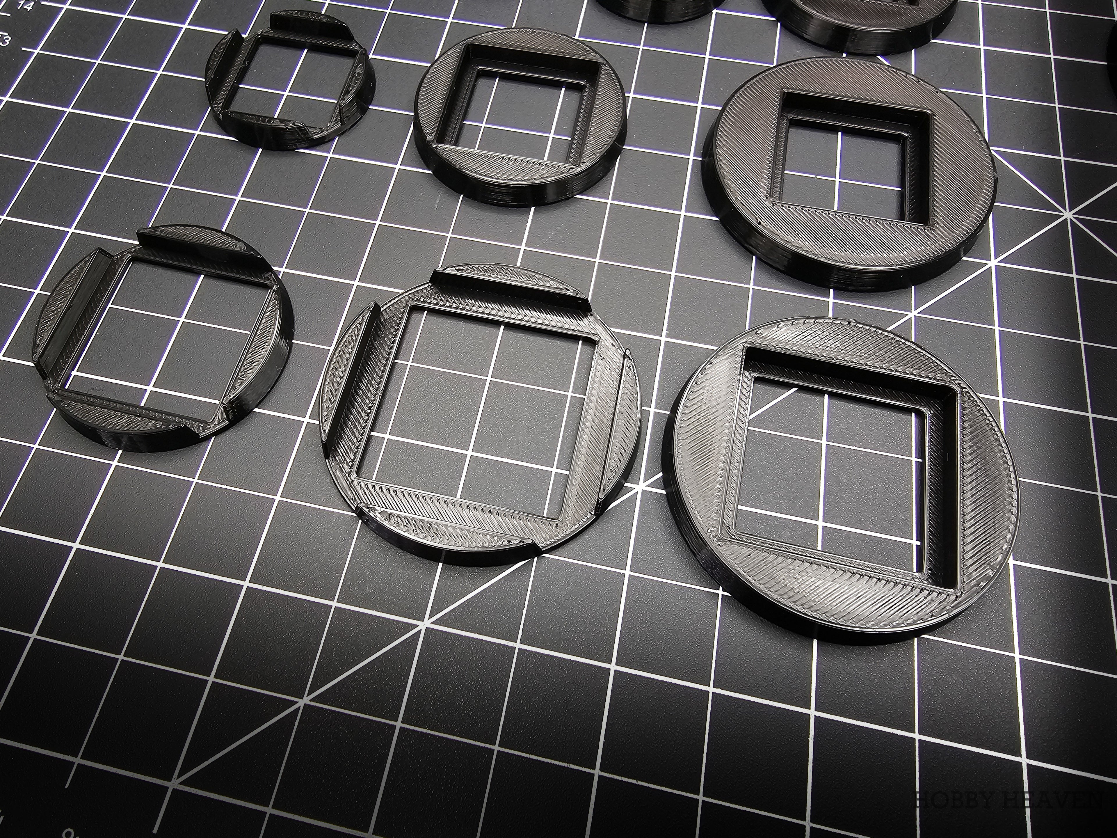 Square to Round Base Converters 3D Print Full Range