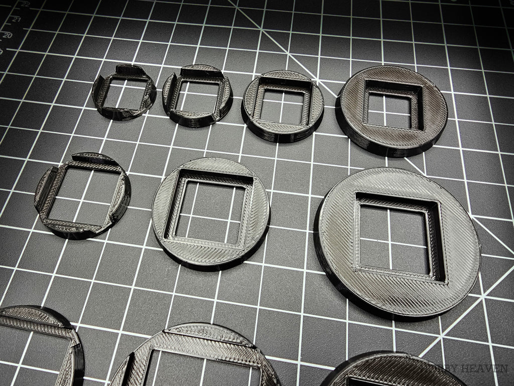 Square to Round Base Converters 3D Print Full Range