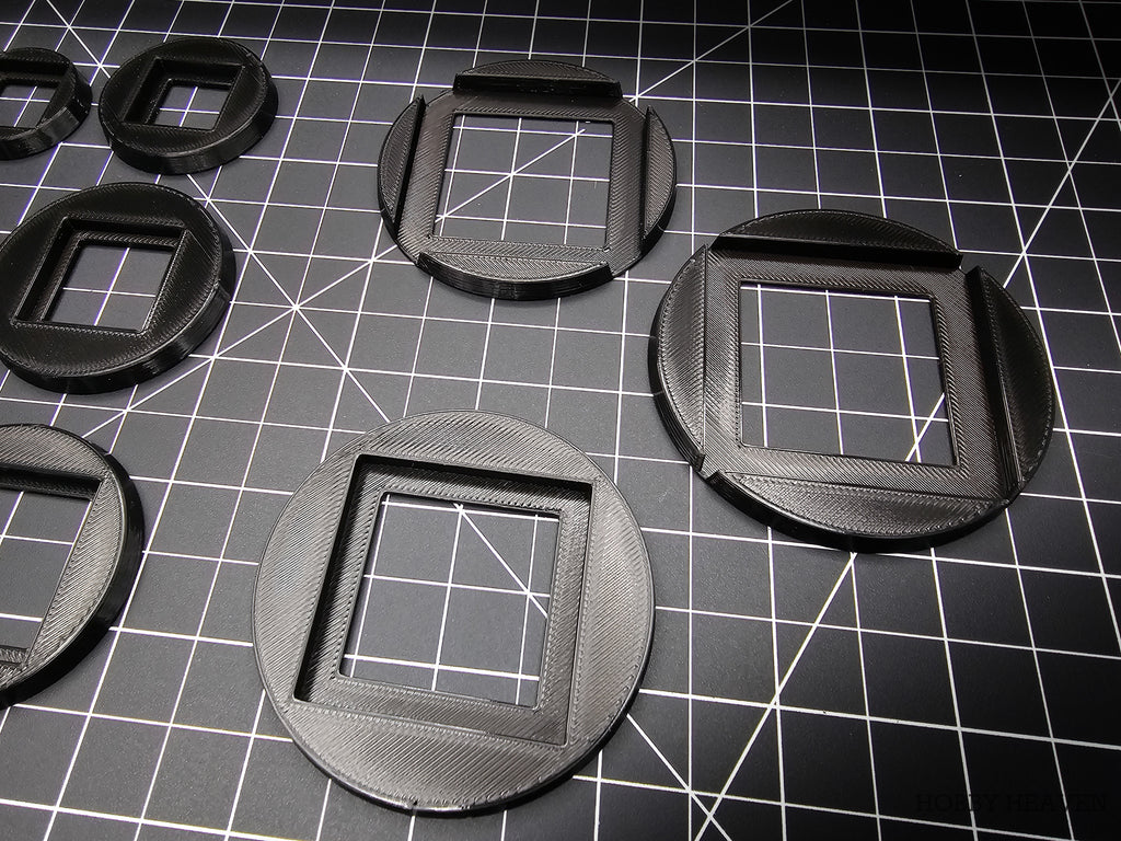 Square to Round Base Converters 3D Print Full Range