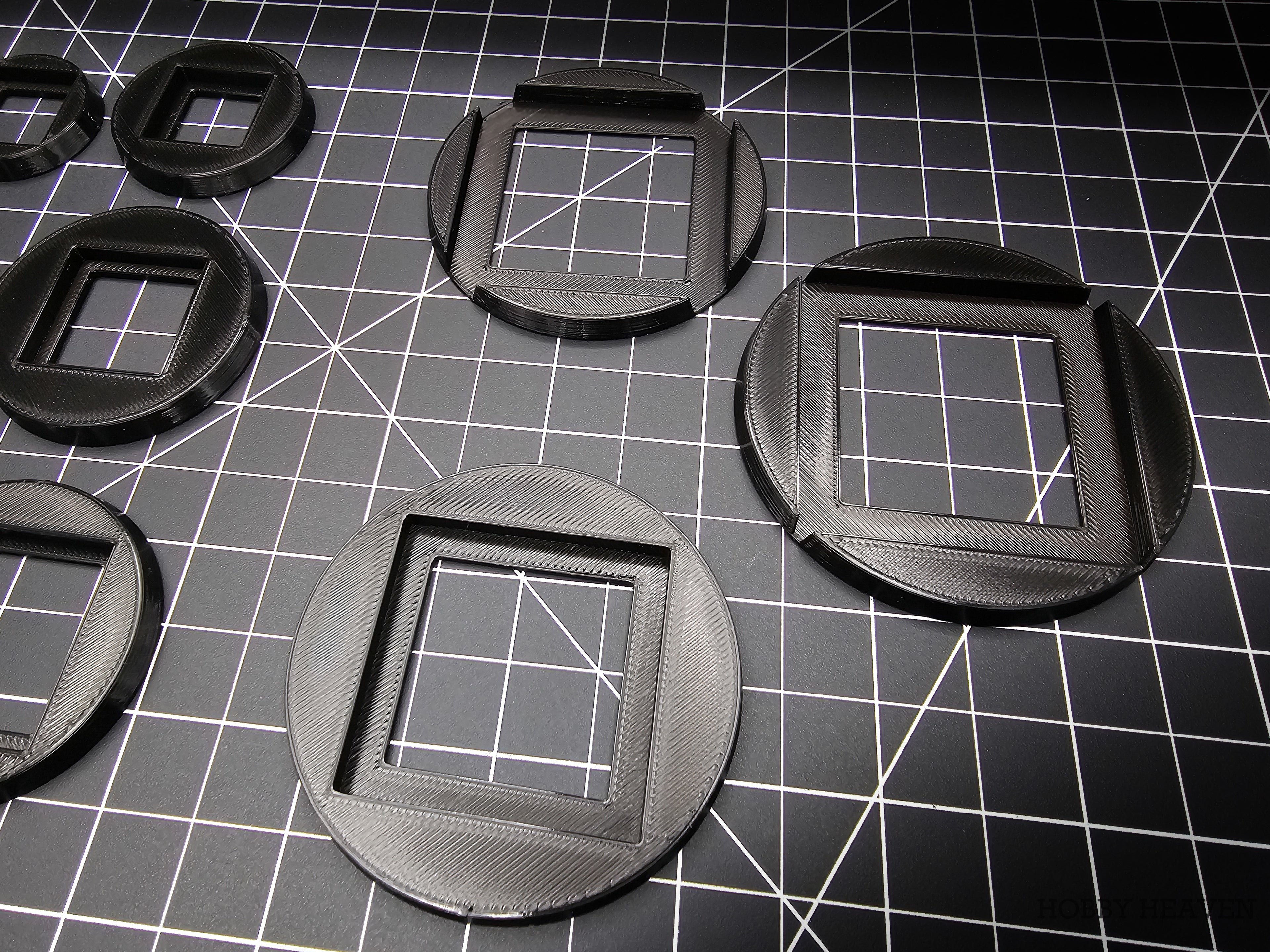 Square to Round Base Converters 3D Print Full Range