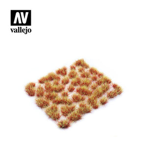 Close-up of Vallejo SC431 Fantasy Tuft Fire Large 6mm, displaying detailed texture and vibrant flame-like colors