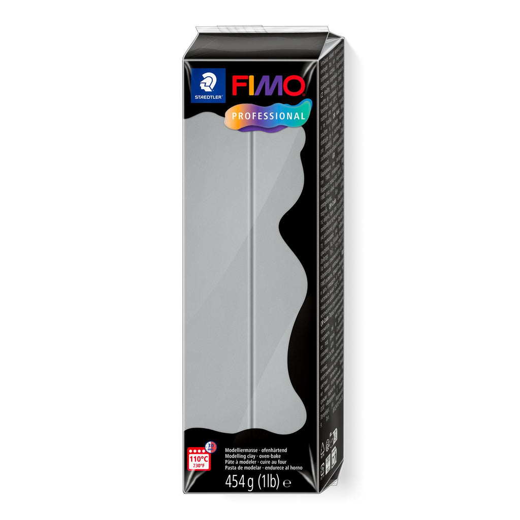 FIMO Professional Dolphin Grey 454g polymer clay block packaging front view