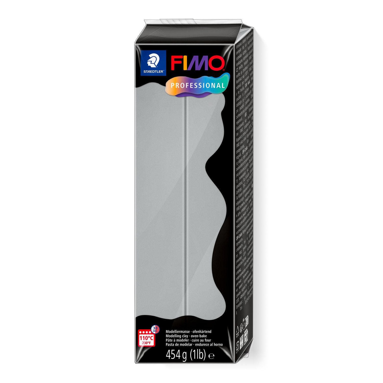FIMO Professional Dolphin Grey 454g polymer clay block packaging front view