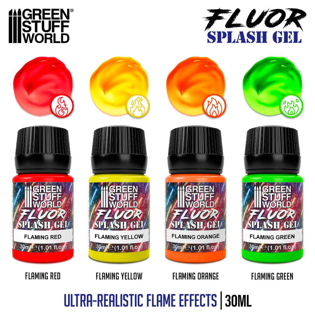 Green Stuff World Flaming Splash Gel Set – 4×30ml