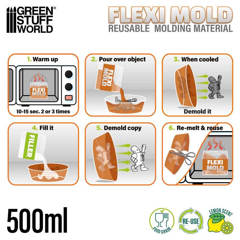 Green Stuff World Flexi Mold 500ml reusable molding material with packaging