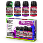 Green Stuff World Fluor Martian Texture Paint Set – 4×30ml