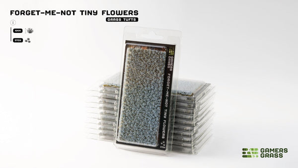 Blister pack of Gamers Grass Forget me not Tiny Flowers tufts for miniatures