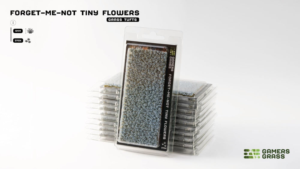 Blister pack of Gamers Grass Forget me not Tiny Flowers tufts for miniatures