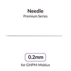 Gaahleri 0.2mm ultra-fine airbrush needle for GHPM-Mobius full length on white background