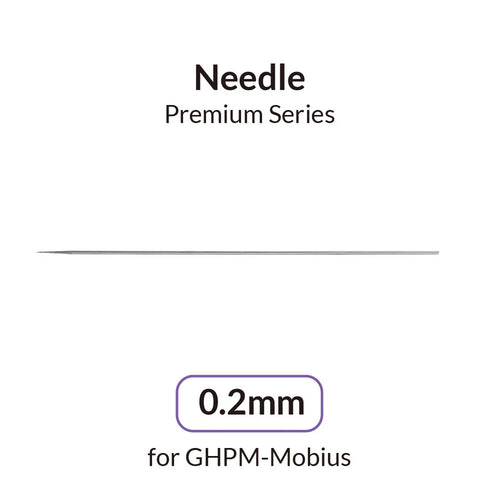 Gaahleri 0.2mm ultra-fine airbrush needle for GHPM-Mobius full length on white background