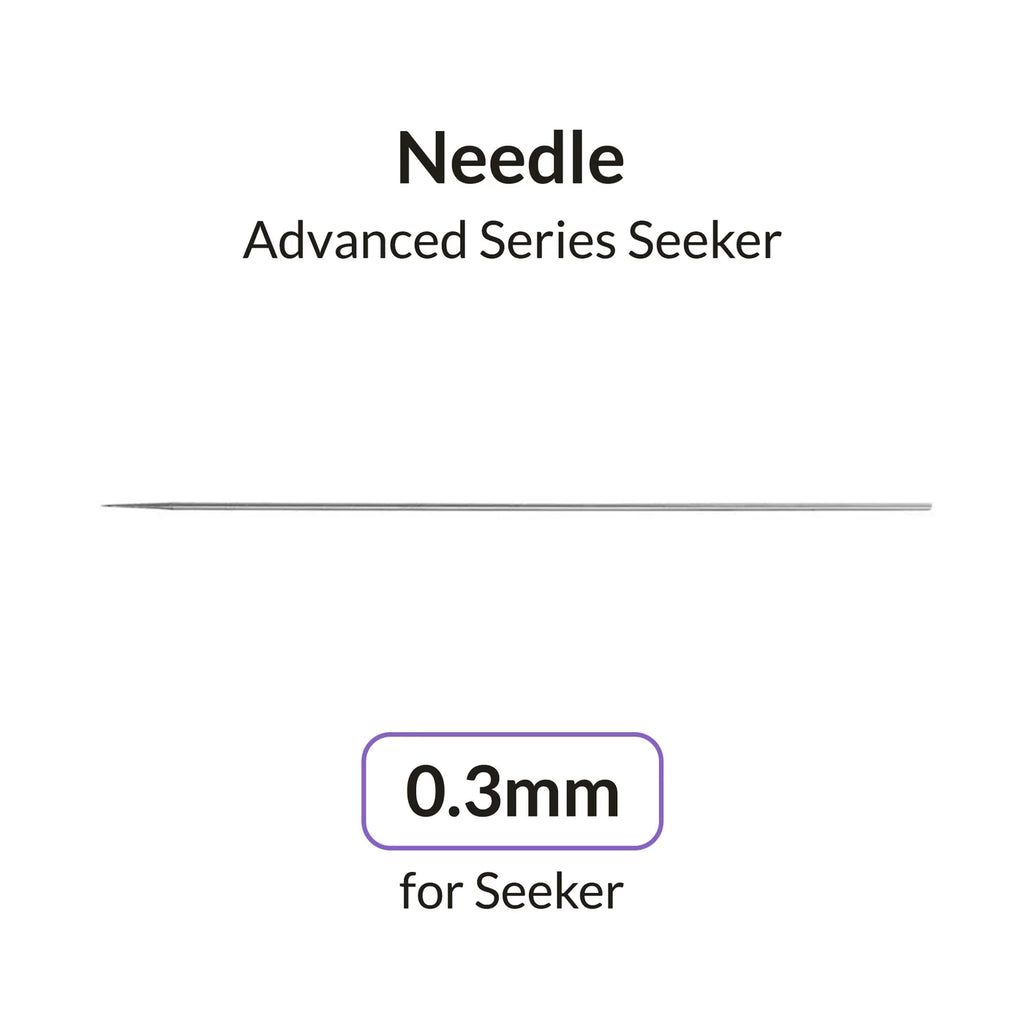 Gaahleri 0.3mm replacement needle for Advanced Series Seeker Airbrush full length side view on white background