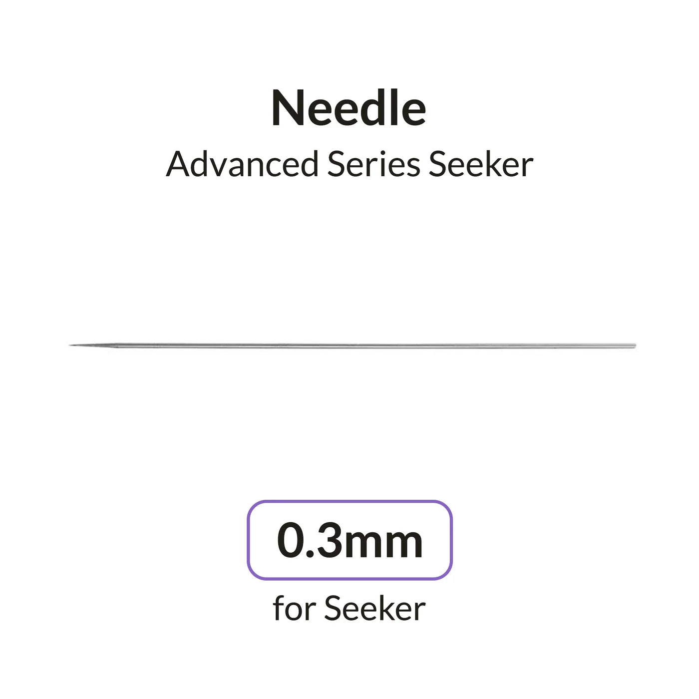 Gaahleri 0.3mm replacement needle for Advanced Series Seeker Airbrush full length side view on white background