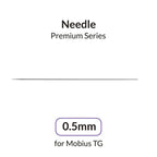 Gaahleri 0.5mm needle for Mobius TG Premium Series on white background with size label - Hobby Heaven