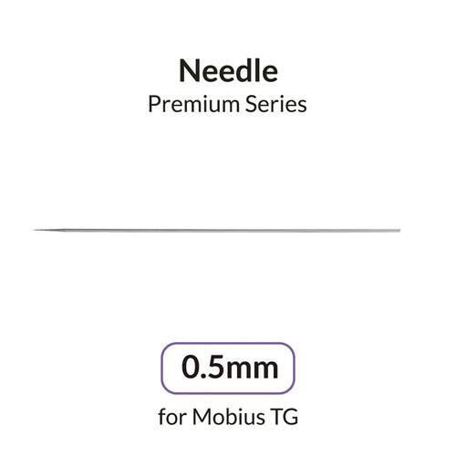 Gaahleri 0.5mm needle for Mobius TG Premium Series on white background with size label - Hobby Heaven