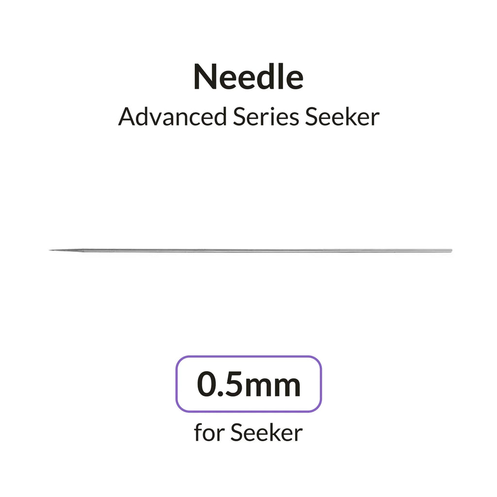 Gaahleri 0.5mm replacement needle for Seeker Airbrush full length side view on white background
