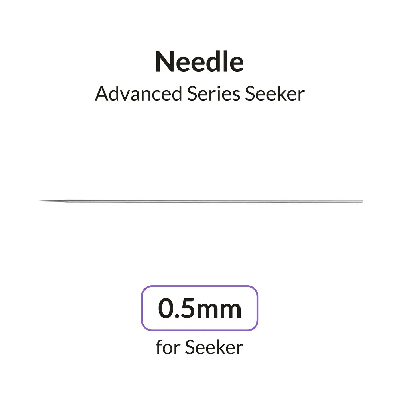 Gaahleri 0.5mm replacement needle for Seeker Airbrush full length side view on white background