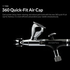 Gaahleri Aventus Black Aurora 360 quick-fit air cap system for faster setup and cleaning