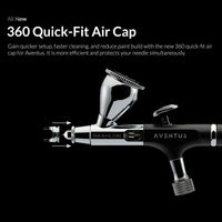 Gaahleri Aventus Black Aurora 360 quick-fit air cap system for faster setup and cleaning
