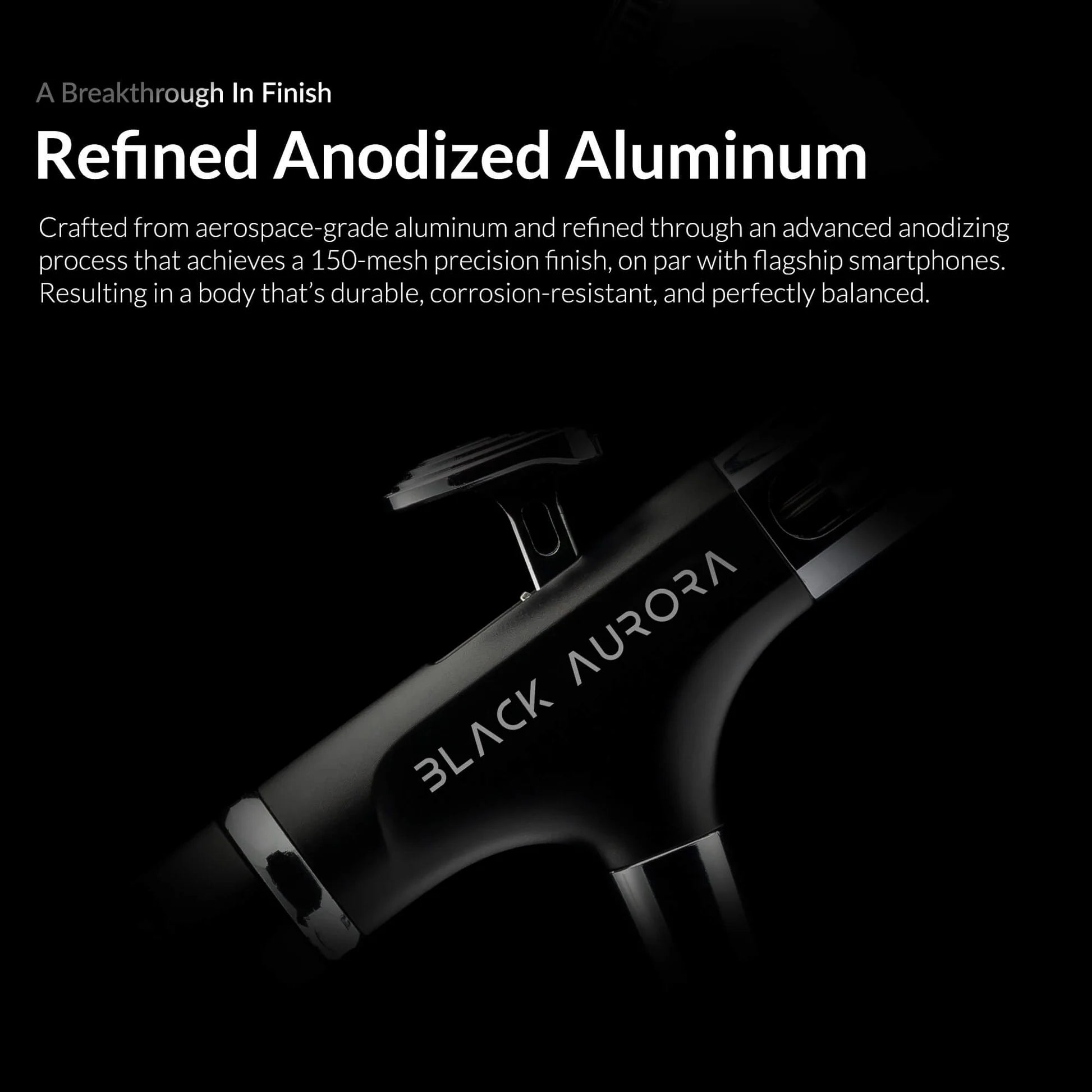 Gaahleri Aventus Black Aurora anodized aluminium airbrush body with black finish