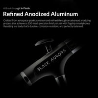 Gaahleri Aventus Black Aurora anodized aluminium airbrush body with black finish
