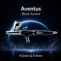Hero image of the Gaahleri Aventus Black Aurora dual calibre 0.2mm and 0.4mm airbrush