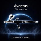 Hero image of the Gaahleri Aventus Black Aurora dual calibre 0.2mm and 0.4mm airbrush