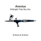Gaahleri Aventus Midnight Tide Rex Ver. dual calibre airbrush with 0.2mm and 0.4mm nozzle setup