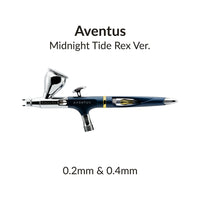 Gaahleri Aventus Midnight Tide Rex Ver. dual calibre airbrush with 0.2mm and 0.4mm nozzle setup
