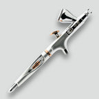 Angled view of the Gaahleri Aventus Shadowfax limited edition silver and white airbrush